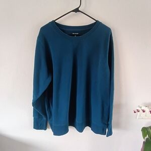 Tek Gear Womens 2X Ultrasoft Fleece Sweatshirt Crewneck Blue Pullover